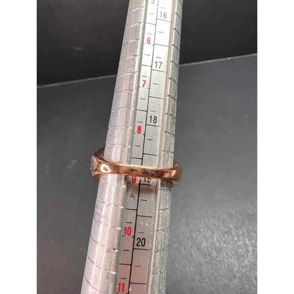 NEW Shungite in matrix ring in rose gold over brass size 9 - Picture 12 of 13